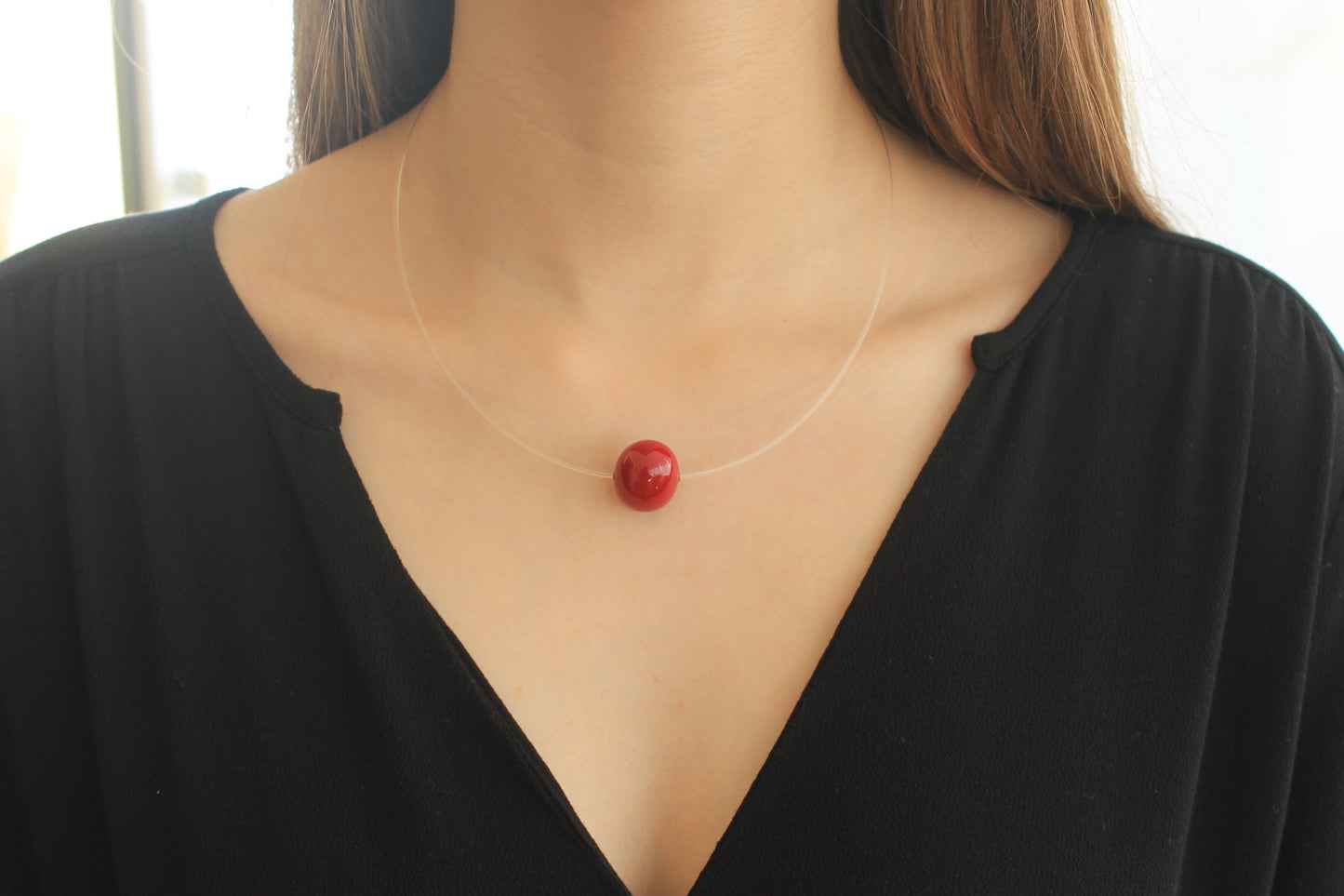 Pearl Shell - Collar especial de concha de perla roja