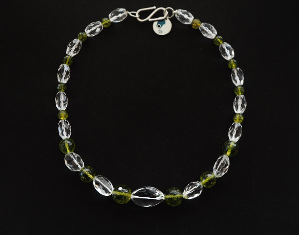 Bergkristall-Quarz-Halskette, natürliche Edelsteine, einzigartige Halskette