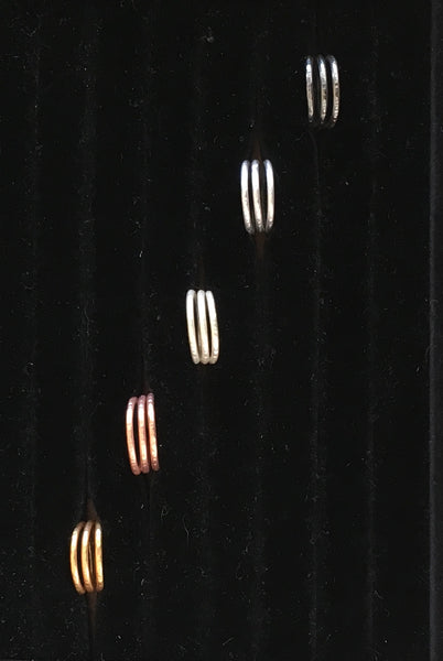 Collezione Trio - orecchini martellati fatti a mano - taglie L e XL