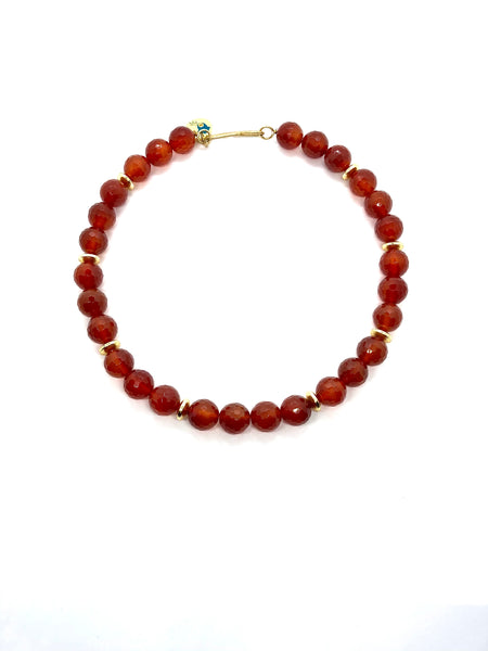 Conjunto de collar de cornalina de caramelo naranja natural, collar de cristal curativo, regalos para ella, piedra de nacimiento de Virgo