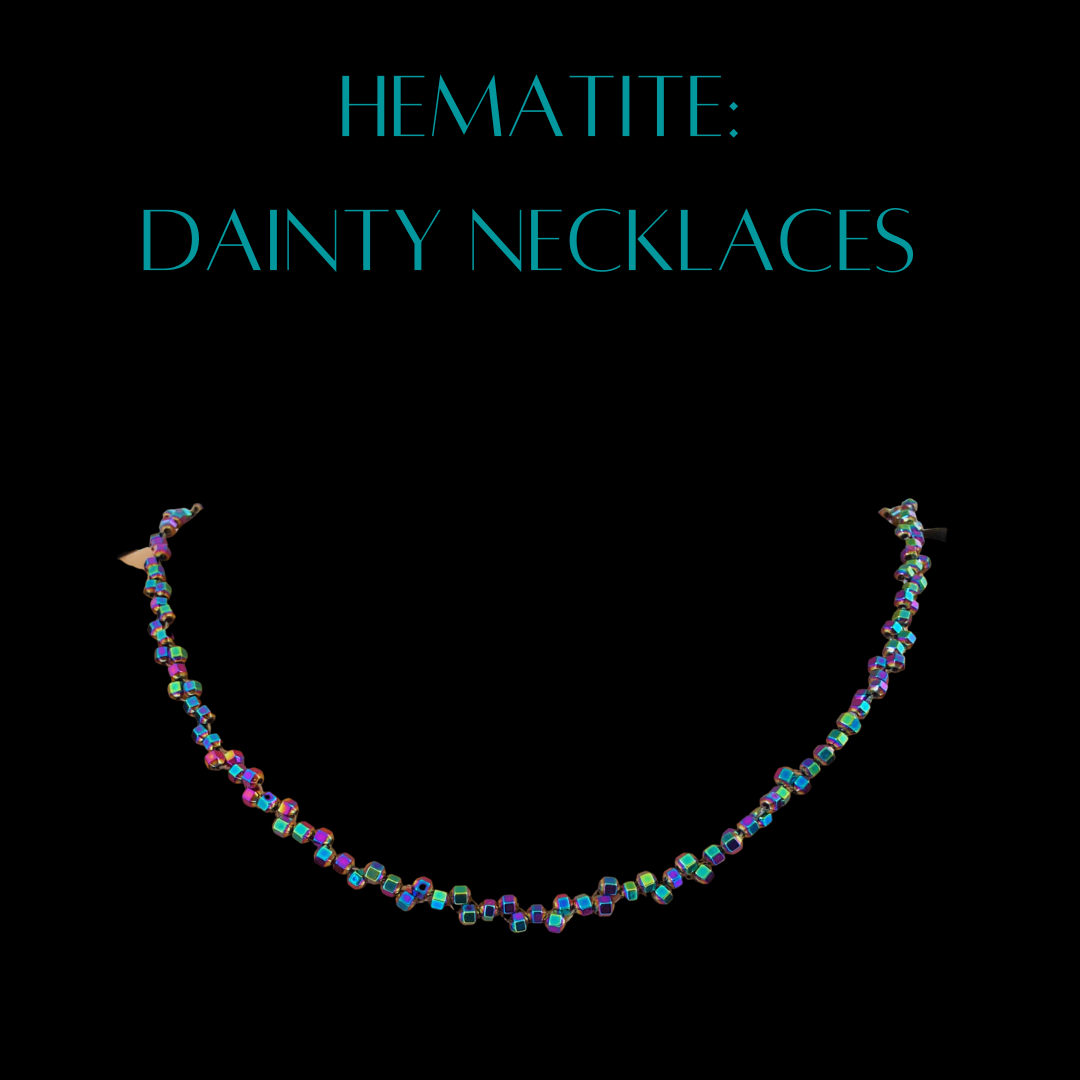 Zierliche echte mehrfarbige Hämatit-Halskette, perfektes Geschenk für sie, Passion Twist, Regenbogen-Edelstein