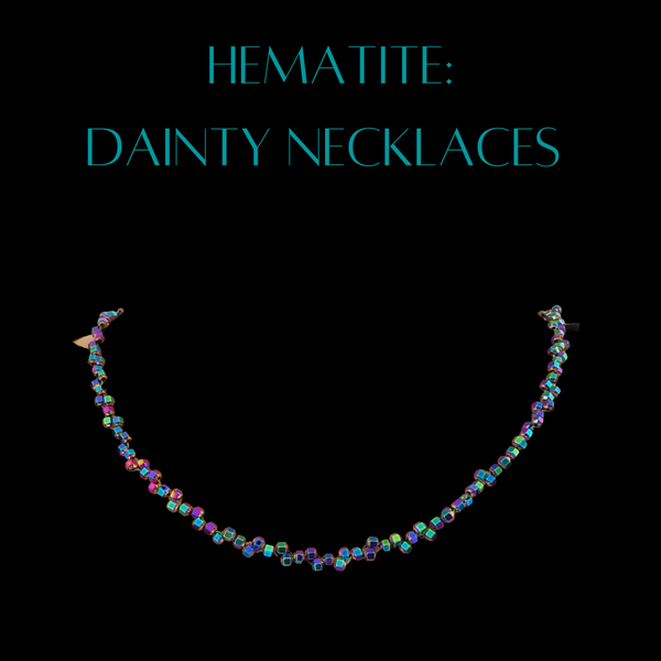 Delicado collar de hematites multicolor genuino, regalo perfecto para ella, giro de pasión, gema arcoíris