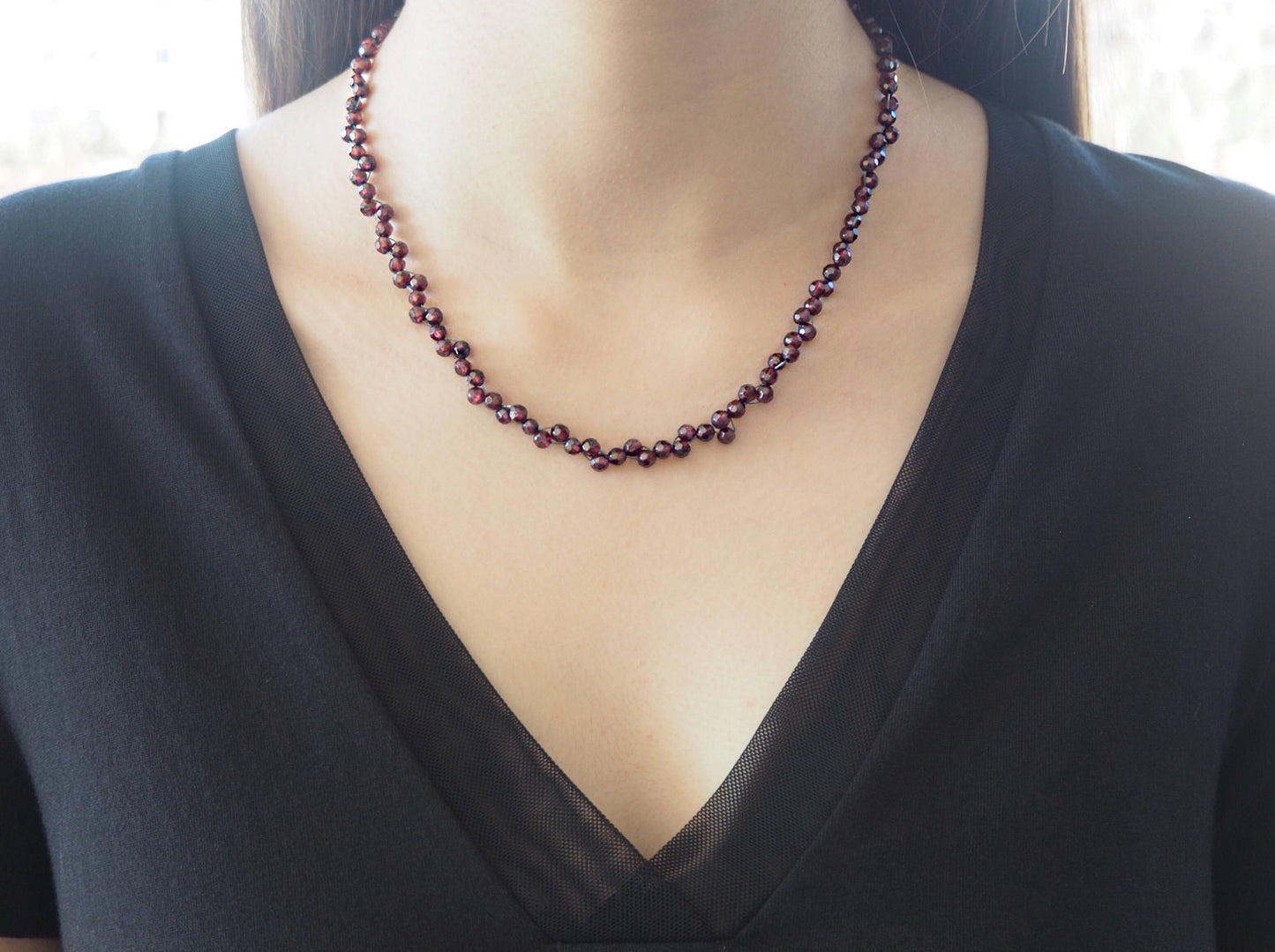 Garnet - Rhodolite garnet necklace