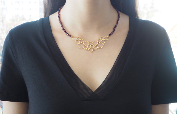Garnet - Rhodolite garnet necklace