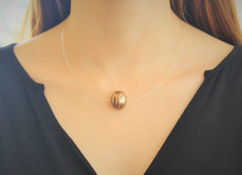 Pearl Shell - Special bronze pearl shell necklace