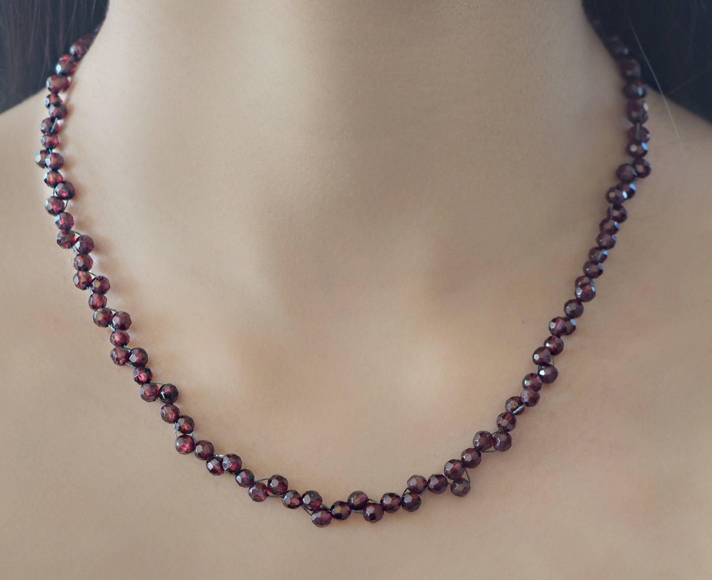 Garnet - Rhodolite garnet necklace