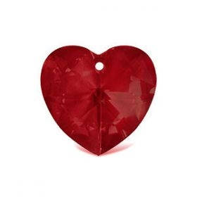 Cuore di cristallo Swarovski con catena d'argento, San Valentino, regali per lei, regalo fidanzata, l'amore è nell'aria, sii il mio San Valentino, cuore rosso.