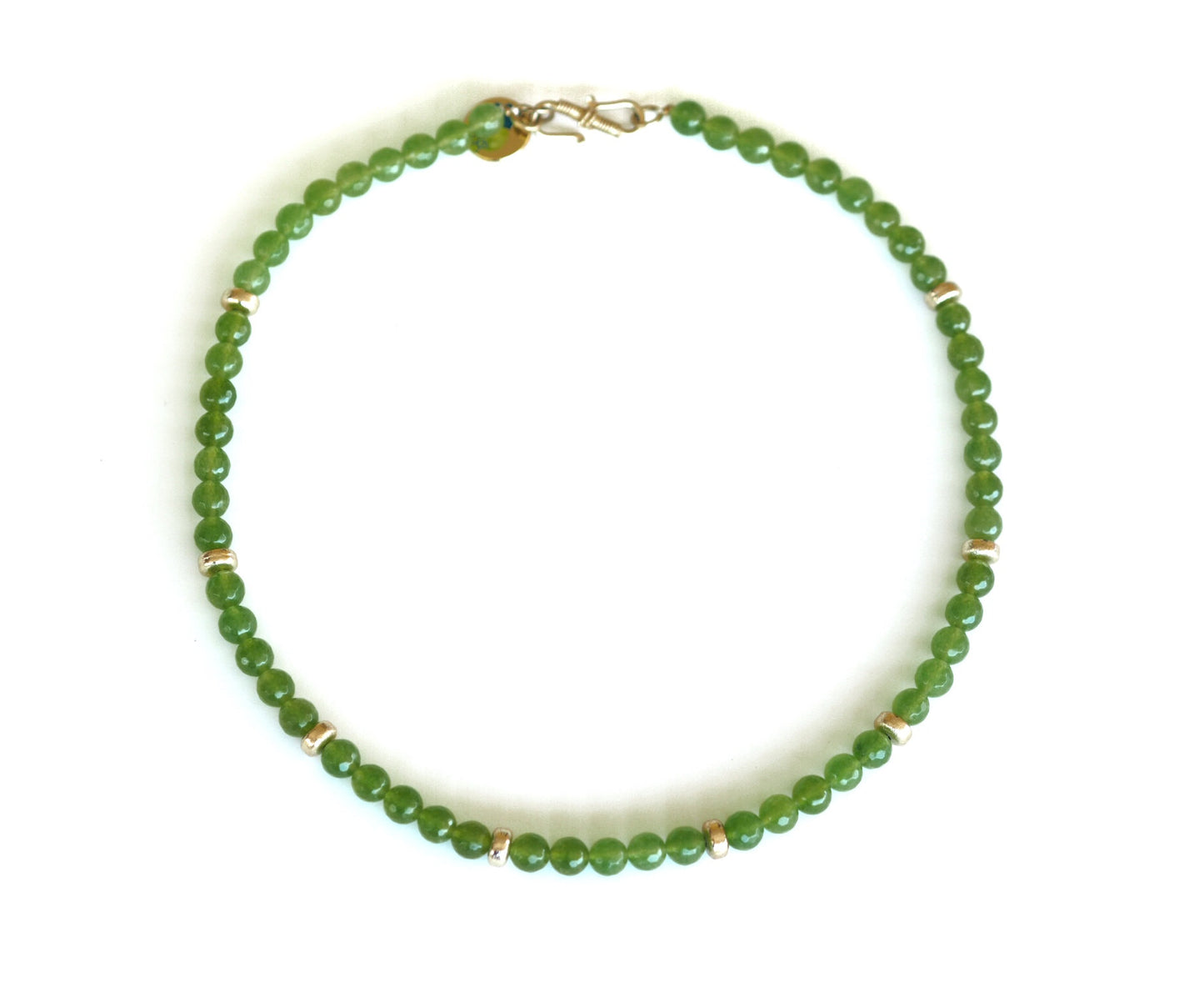 Collana in peridoto e argento dorato