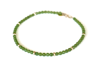 Peridot and goldplated silver necklace