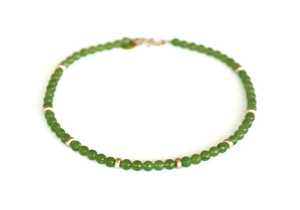 Peridot and goldplated silver necklace