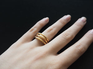 Trio collection - tridimensional handmade ring