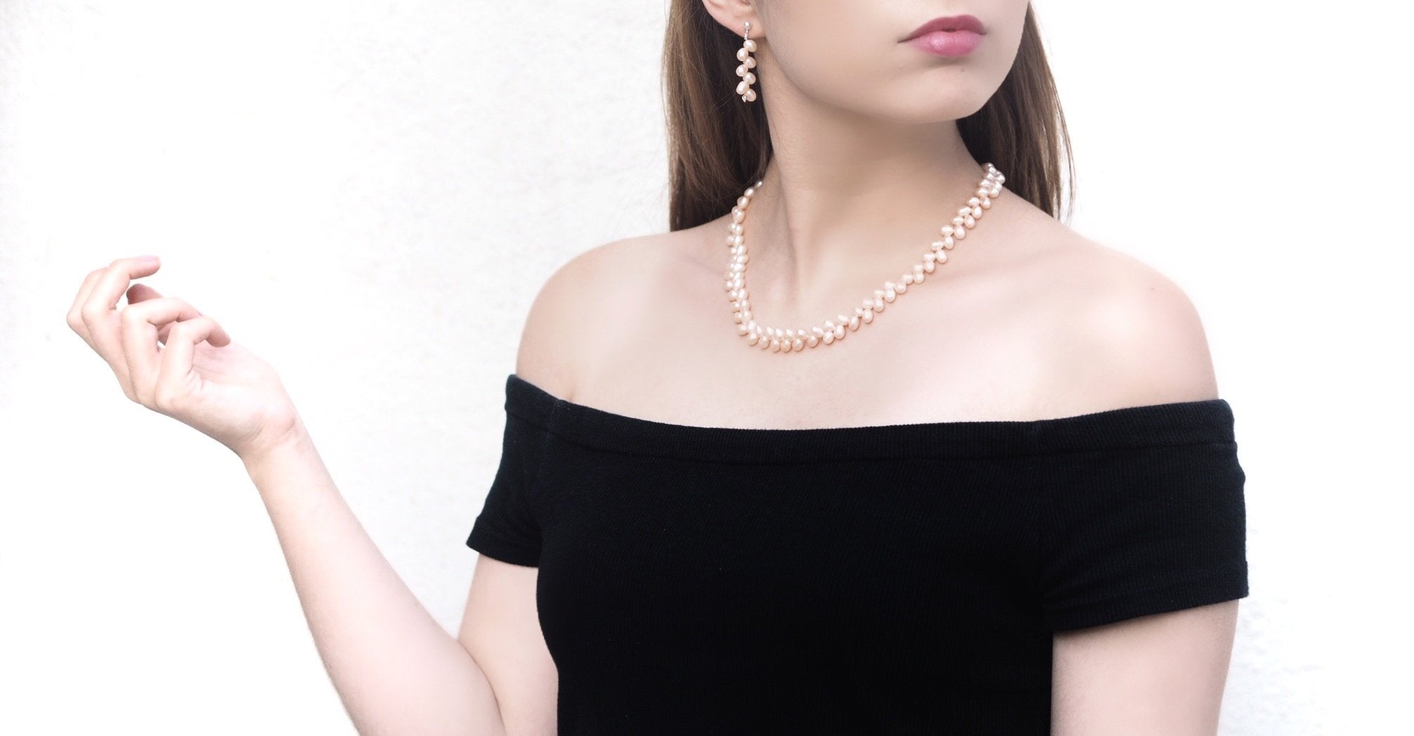 Perle - Rose Perlen Halskette