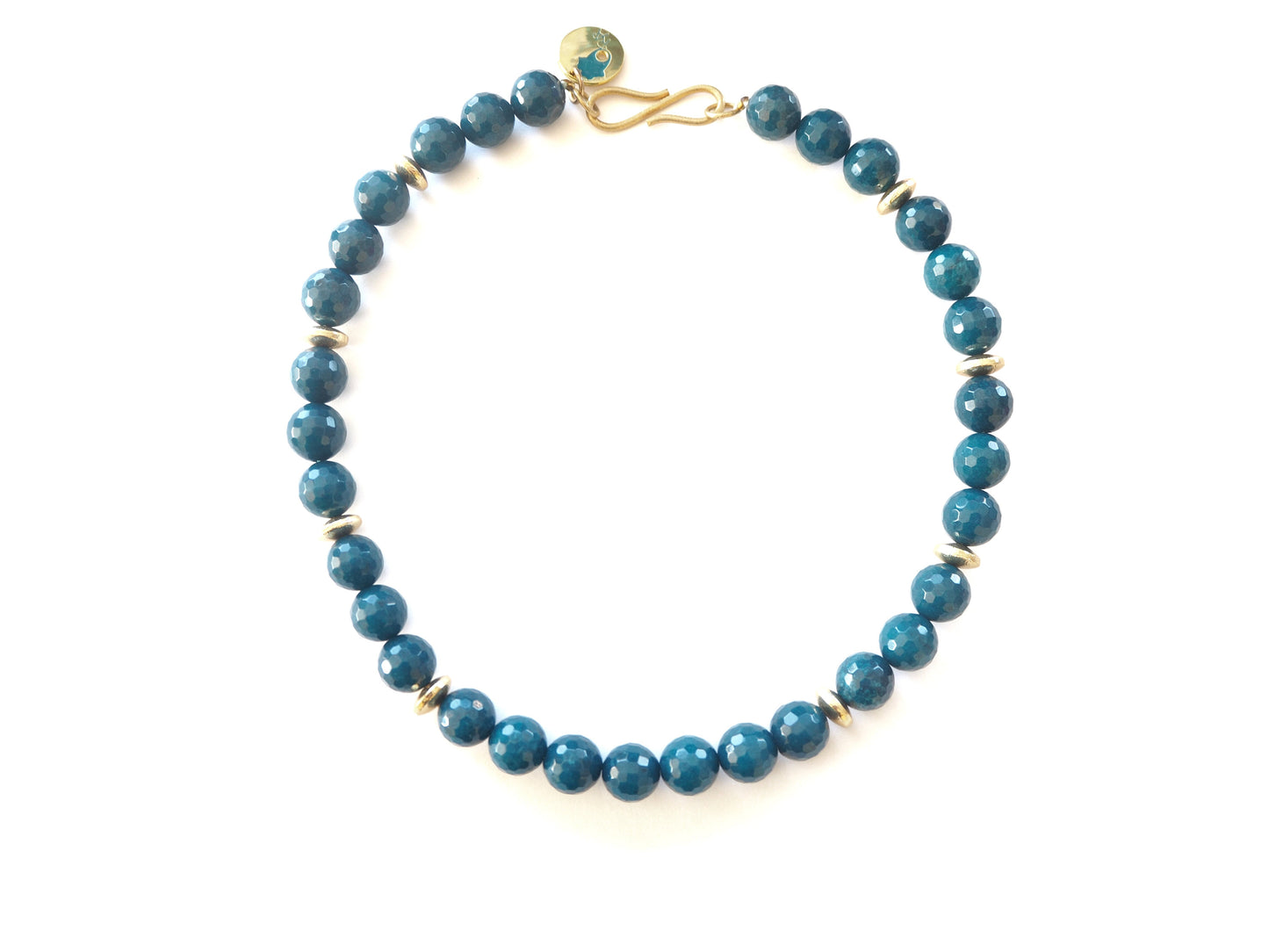 Ensemble de colliers en agate bleue