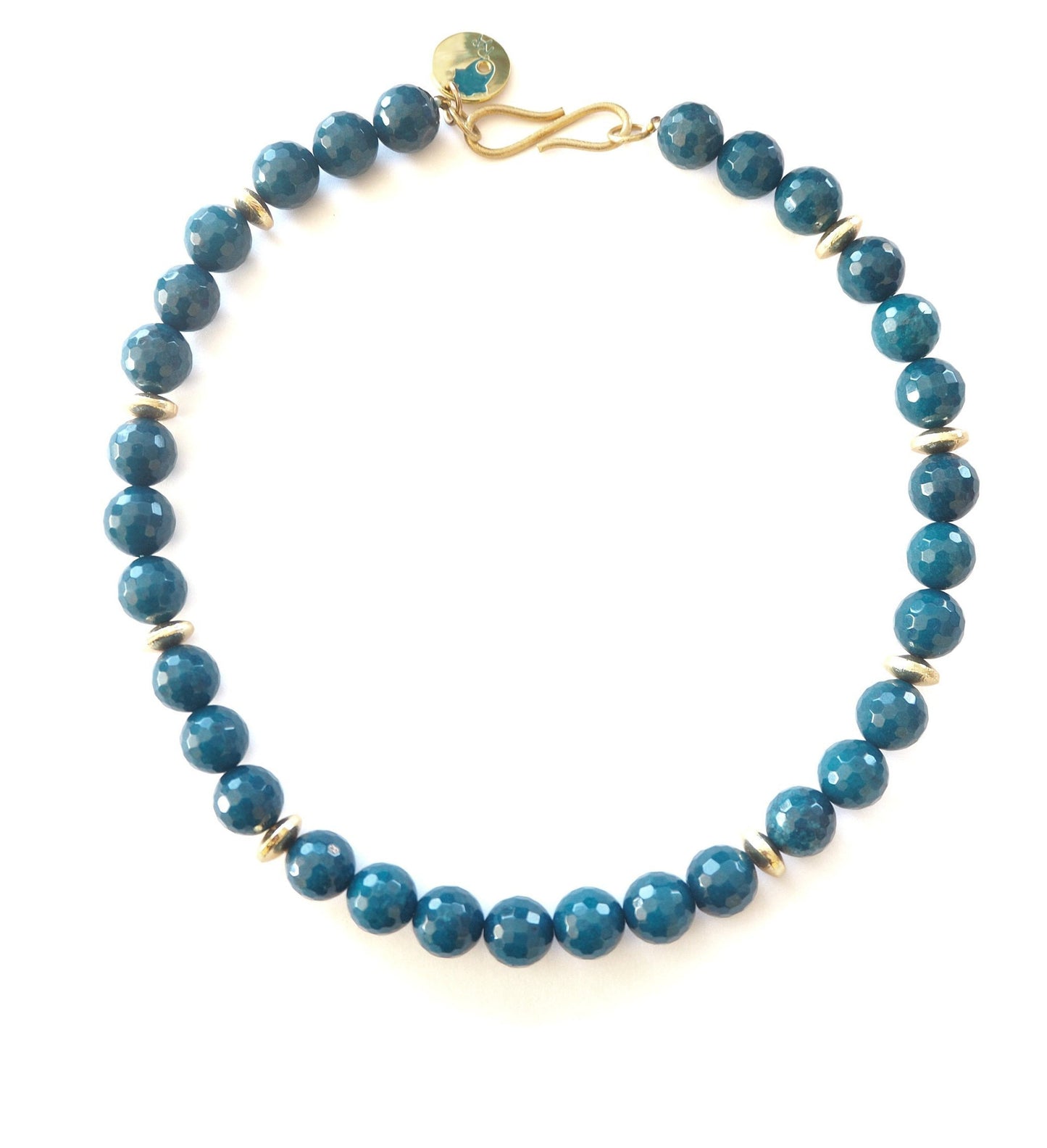 Conjunto de collar de ágata azul