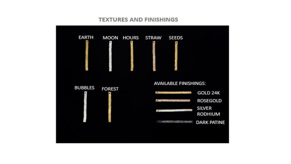 Coleção de texturas - Anel de banda unissex tamanho XL ajustável feito à mão com textura dourada/ouro rosa/prata/gunmetal