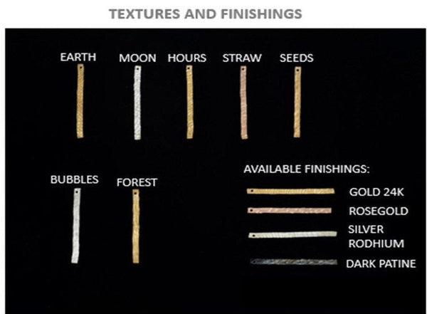 Colección Textures - Pendientes texturizados martillados hechos a mano verticales