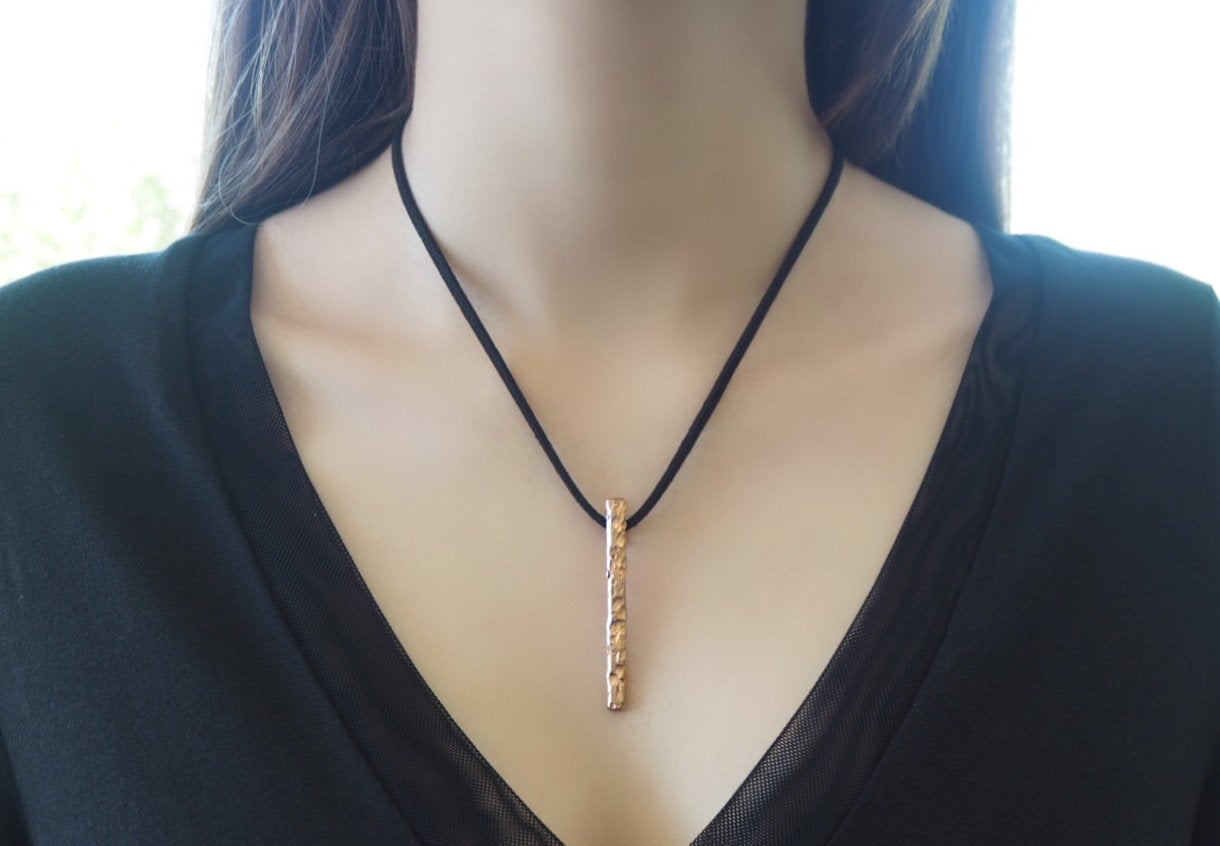 Textures collection  - Vertical Pendant Necklace