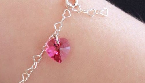 Sterlingsilber-Sweet-Heart-Kette mit Kristall-Herz-Halskette, „I love you, be my valentine“, Geschenke für sie, Liebeshalskette für Frauen