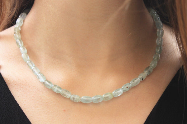 Aquamarine nuggets necklace